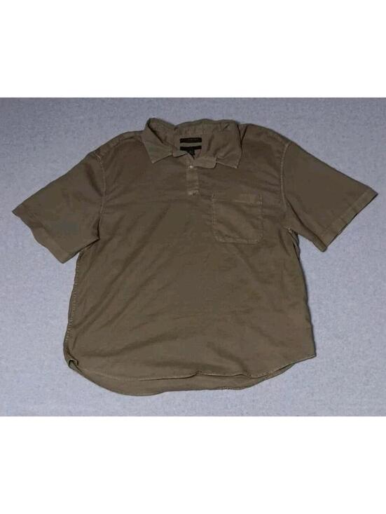 Banana Republic Other - Banana Republic Organic Cotton Relaxed Fit Partial Button Shirt Mens Size Large